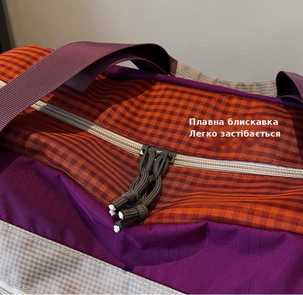 Сумка спортивная дорожная оранжевая яркая из оксфорда, вместительная для тренировок и путешествий с отделением для обуви и влажных вещей S418-2 фото
