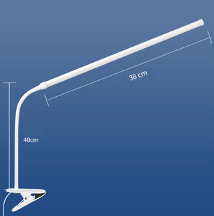 Лампа настільна гнучка на кліпсі з зажимом LED 12W для роботи навчання читання біла L97-1 фото