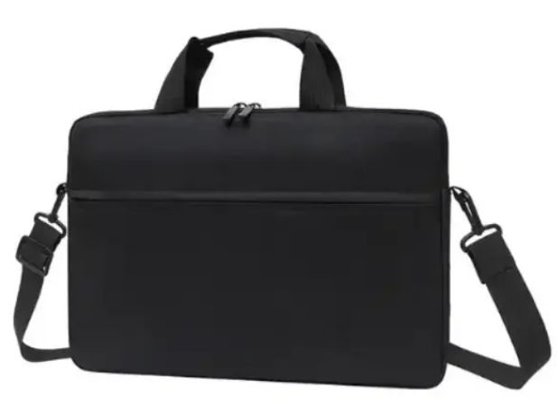 Сумка для ноутбука Bagmax 14.1" плоская черная на ремне с карманом  S719-2 фото
