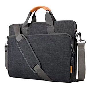 Сумка для ноутбука 17.3" YKK серая усиленная защита с ремнем и карманом  S801-2 фото